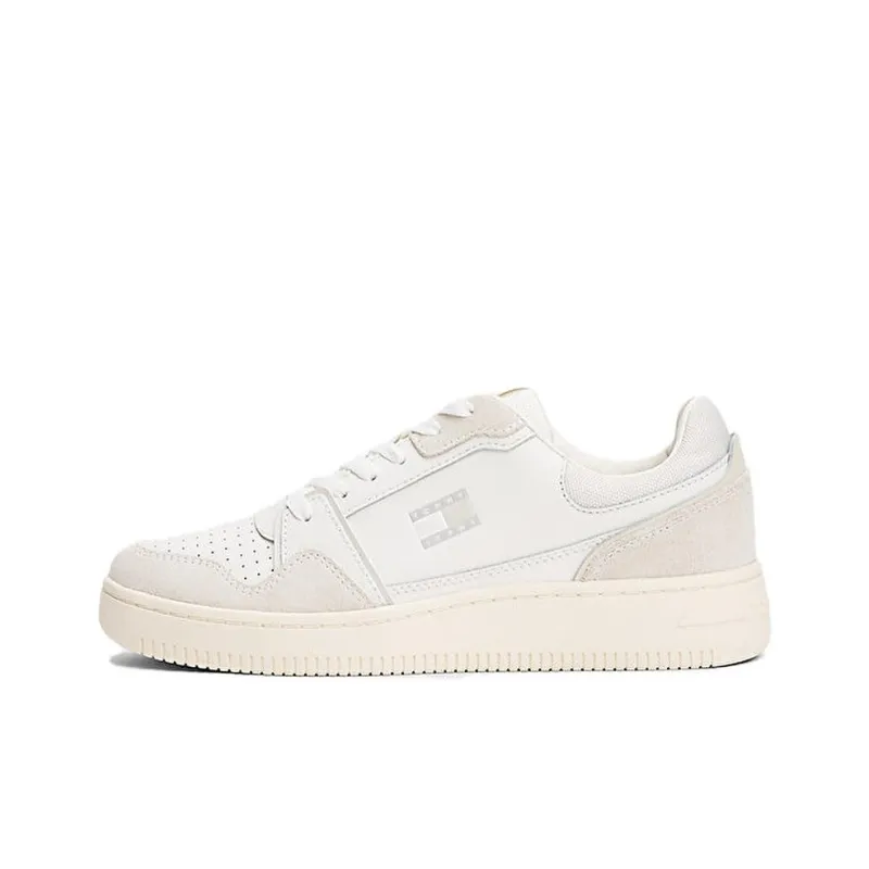 Tommy Hilfiger TJW Low Top Vintage Basketball Shoes Women's White Gray-0