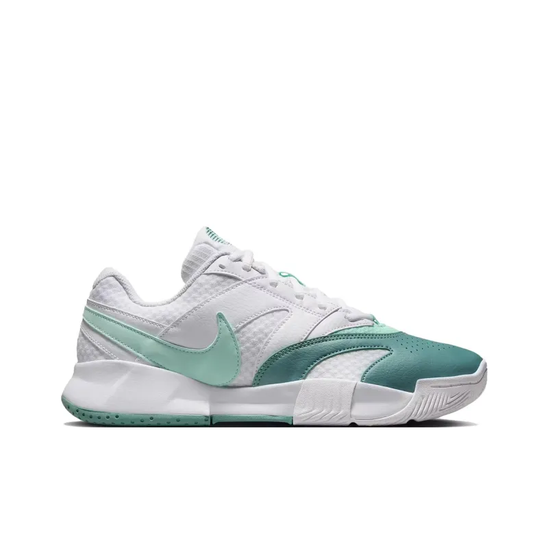 Nike Court Lite 4 Abrasion Resistant Low Top Tennis Shoes Women's White Green-1