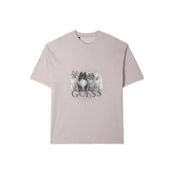 GUESS T Shirts Unisex Light Pink