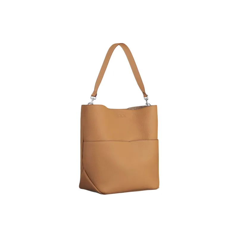 DIOR Cow Leather Water Dumpling Bag, Handbag, Shoulder Bag Men's Brown-1