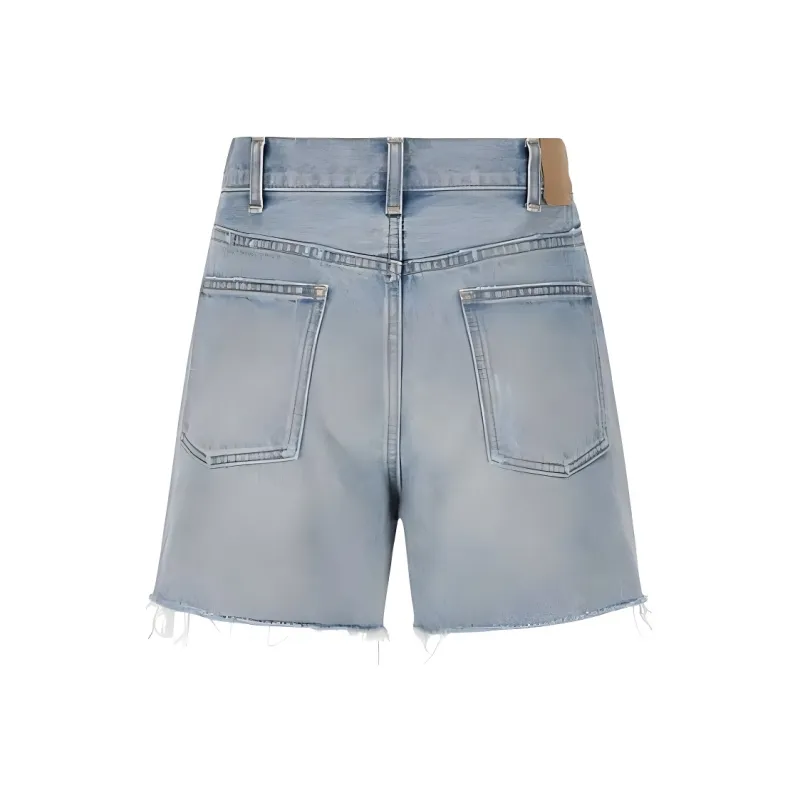 CELINE Denim Shorts Women's Sky Blue-1