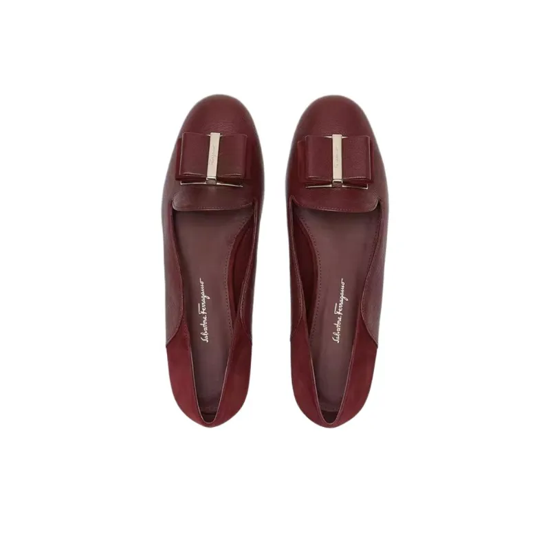 FERRAGAMO Casual Single Shoes Women's Purple-3