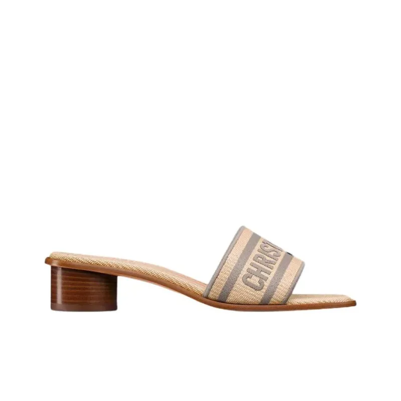 DIOR Dway Slide Slippers 3.5cm Women's Beige-1