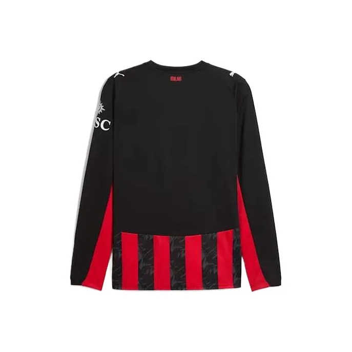PUMA AC MilanDRYCELL 25/26 Long Sleeve Home Jersey Men RE FIBRE Soccer Jersey Men's-1