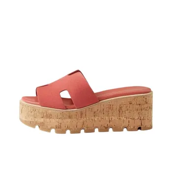 HERMES Eze Abrasion Resistant Slide Slippers 6.5cm Women's Orange