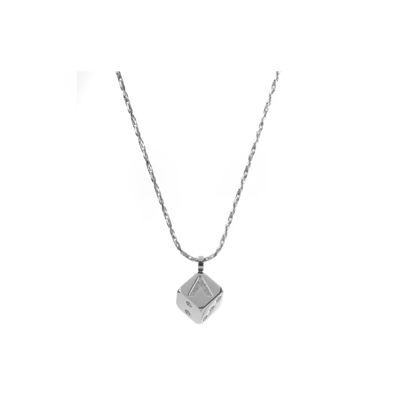 ACIUM Luxury Minimalist Style Titanium Steel Non Oxidation Individual Trendy Premium Dice, Pendant Unisex-2