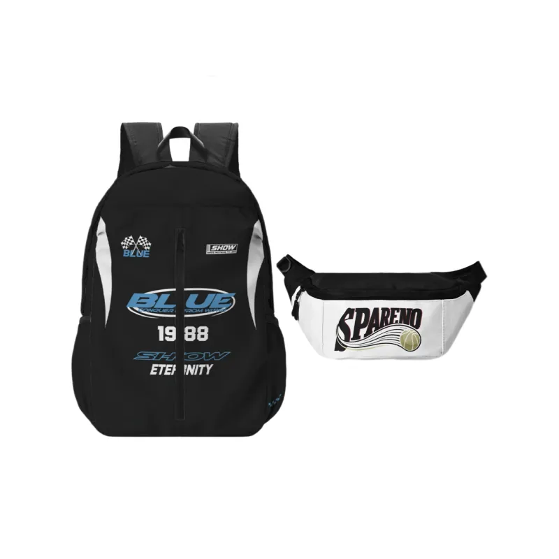 SRRW Polyester Student Backpack Regular Unisex Black-8