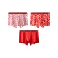 Fashion Red+Plaid Red+Solid Color Red[Prosperity Zodiac Year+7A Antibacterial Crotch]