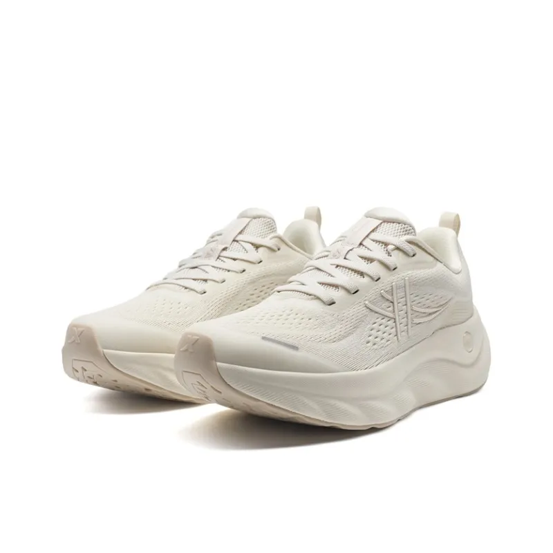 XTEP Cloud Wing 3 Coverage Slip Resistant Low Top Casual Running Shoes Women's White Sand Gray-2
