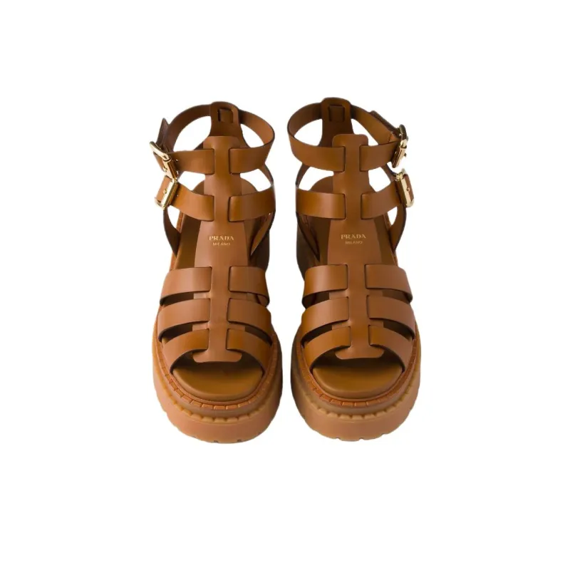 PRADA Sandali Roman Sandals 5.5cm Women's Brown-3