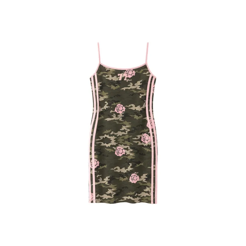 CHUU Slip Dresses Women's Green Camouflage-0