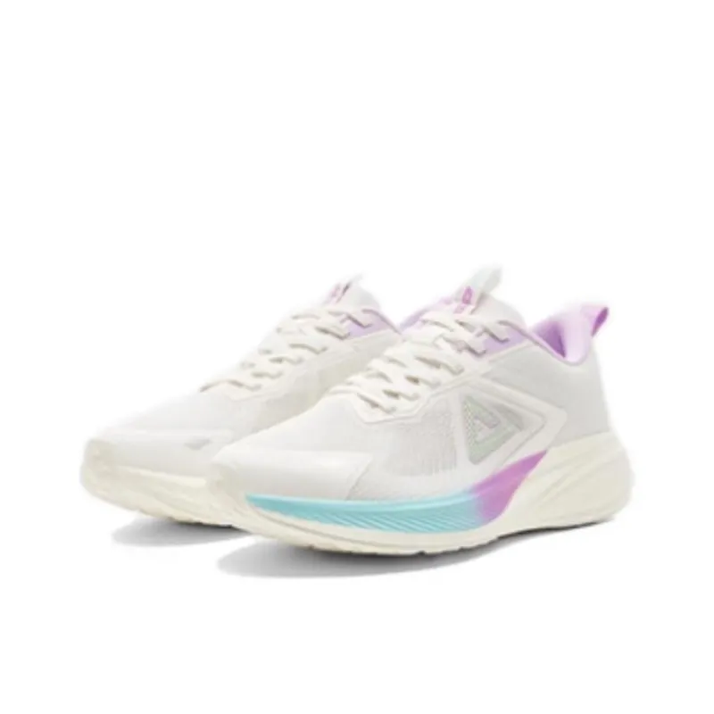 PEAK Breathable Coverage Low Top Training Sprint City Commute Running Shoes Women's White Purple-2