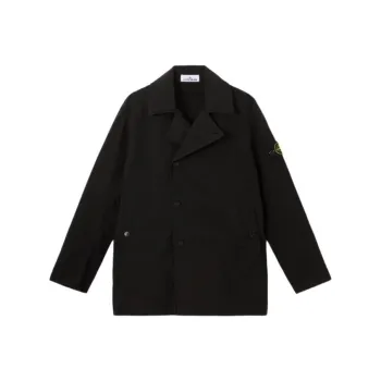 STONE ISLAND Trench Coat Men's Black