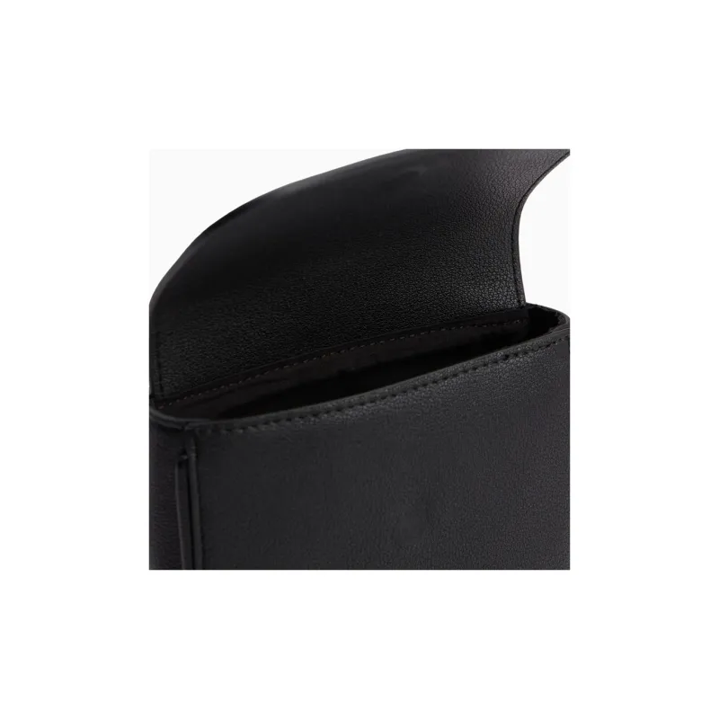 CALVIN KLEIN Embossed Grain Leather Cell Phone Pouch, Crossbody Bag, Shoulder Bag Men's Black-5
