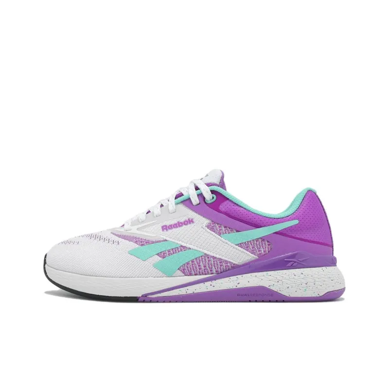 Reebok Nano X5 Abrasion Resistant Low Top Training Shoes Women's Purple White-0