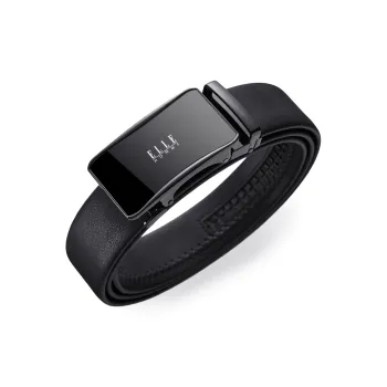 ELLE HOMME Cow Leather Belts Men's Width 3.5cm