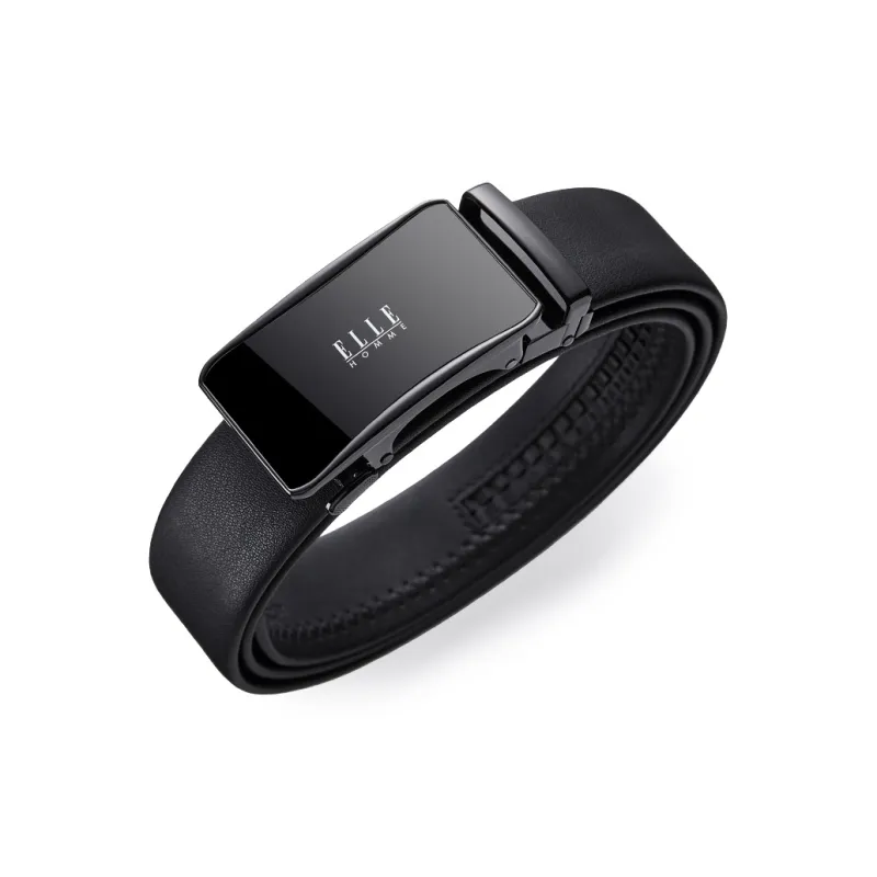 ELLE HOMME Cow Leather Belts Men's Width 3.5cm-0