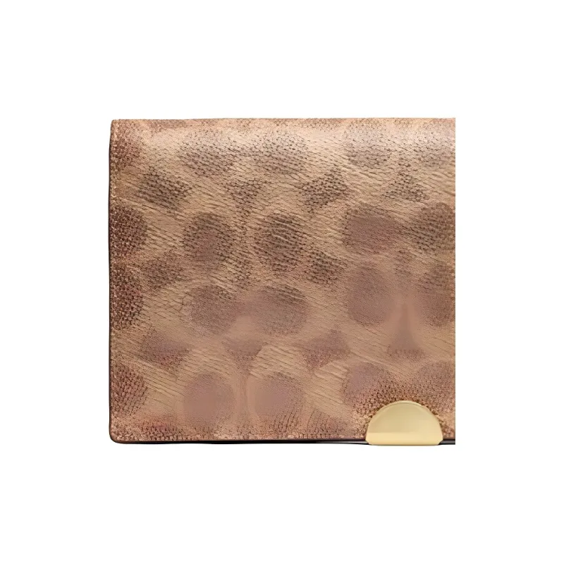 COACH Dreamer Cow Leather Wallet Women's Khaki-2