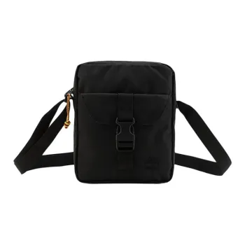 Timberland Fabric Shoulder Bag, Crossbody Bag Unisex Black
