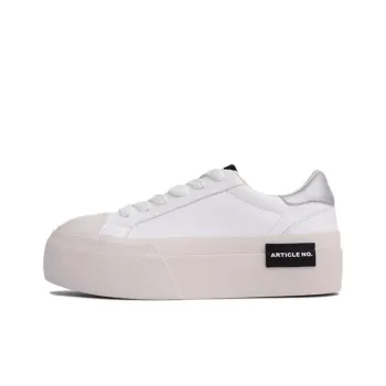 ARTICLE NO. O.G.CLASSIC Slip Resistant Height Increasing Low Top Skateboard Shoes Women's Ghost White