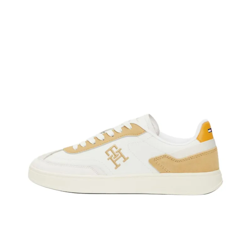 Tommy Hilfiger Heritage Low Top Skateboard Shoes Women's White Yellow-0