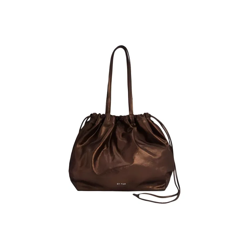 By Far Cow Leather Tote Bag Shopping Bag Shoulder Bags Women's Umber-0