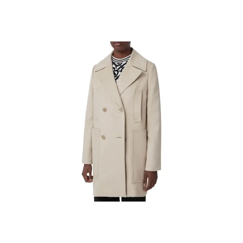 Burberry Velvet Jackets Women's Ivory White-0