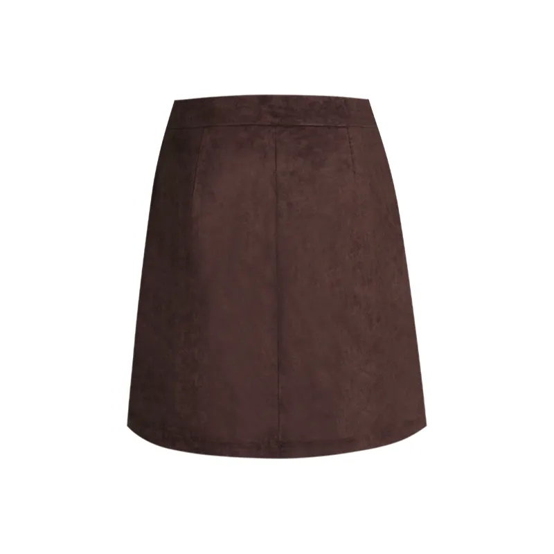 AMAZING SONG Short Skirt Women's Mocha-1