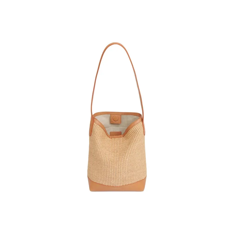 MANSUR GAVRIEL Raffia Shoulder Bag Trumpets Women's Beige-2