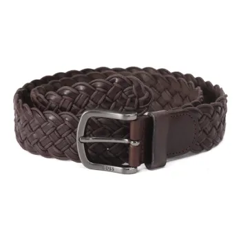 HUGO BOSS Cow Leather Belts Men's Dark Brown 3.5cm