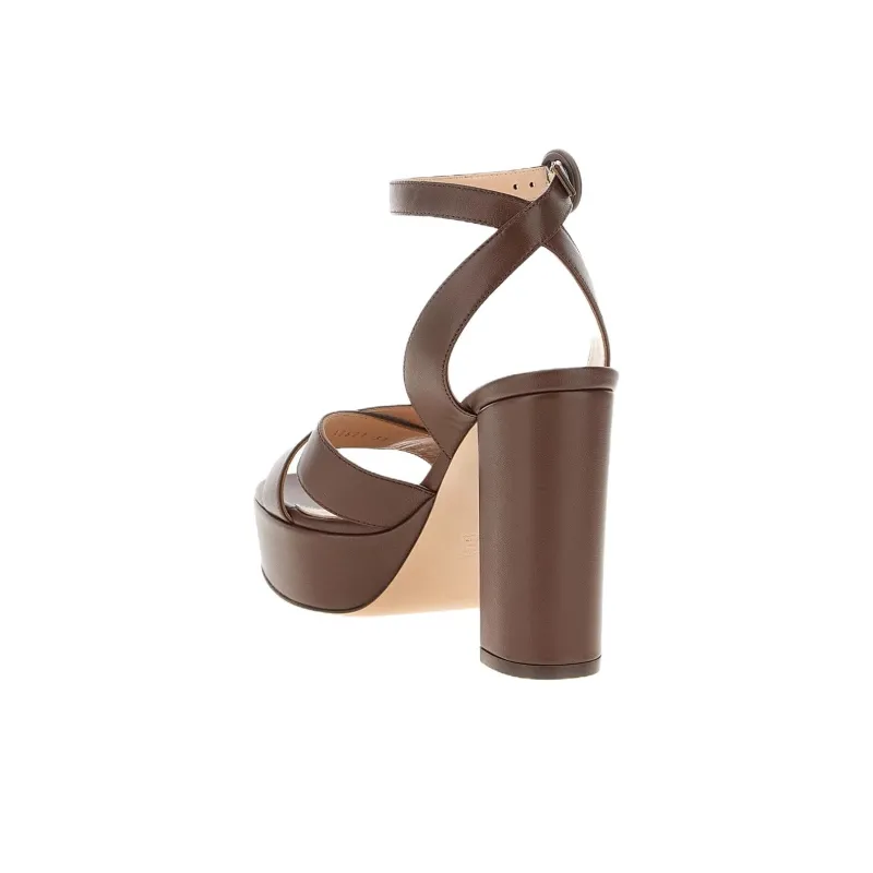 GIANVITO ROSSI Sabrina One Strap Sandals 10.5cm Women's Brown-3