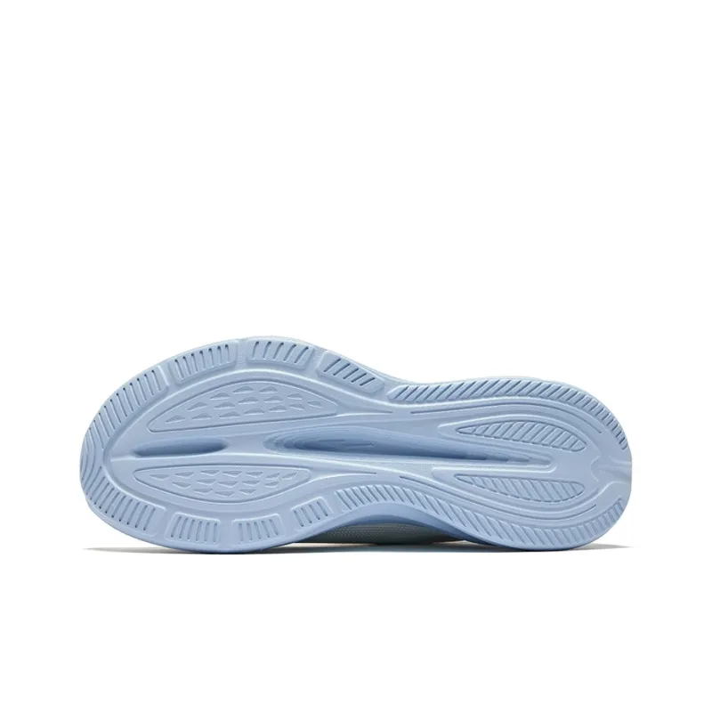 Erke Lightweight Cushioning Rebound Low-Top Running Shoes Men's Microcrystal White & Misty Blue-10