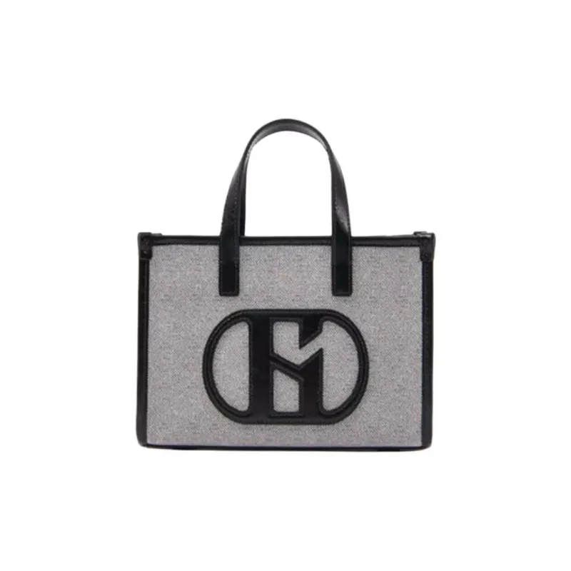 HAZZYS Synthetic Leather Tote Bag, Shopping Bag, Shoulder Bag, Crossbody Bag, Handbag Trumpets Women's Ivory/Black-3