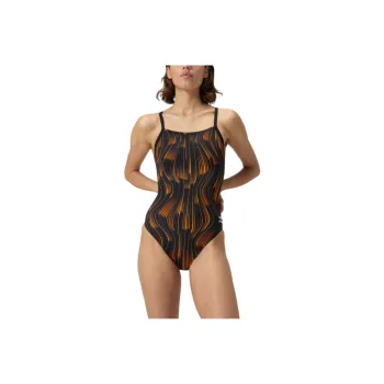 Speedo Space Train One Back Block The Burn Endurance One piece Swimsuit Women's