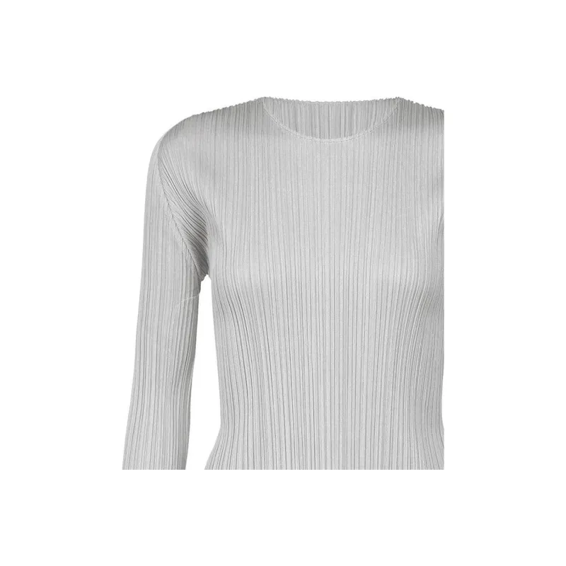 PLEATS PLEASE ISSEY MIYAKE T Shirt Women's Light Gray-1