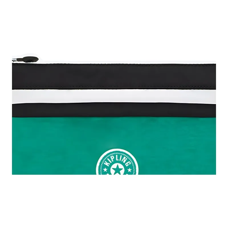 Kipling Nylon Crossbody Bags Trumpets Unisex White Black Green Patchwork-4