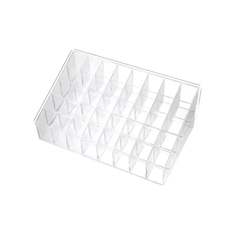 ZHIYIN Transparent Lipstick Storage Racks & Shelves Organizer Box Desktop Lipstick Rack Storage Box Makeup Tool-5