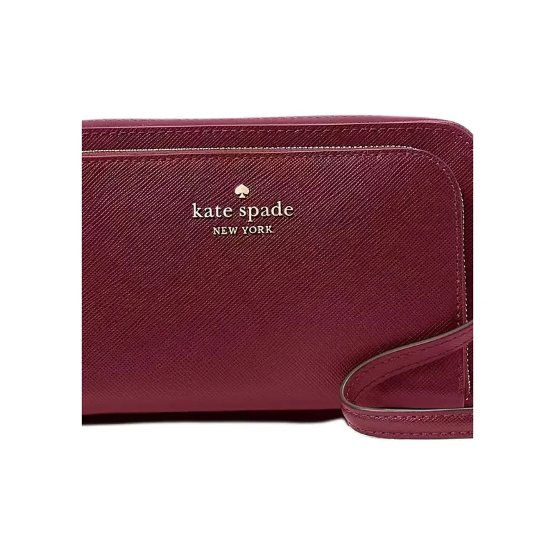 Kate Spade Staci Cross Grain Leather Crossbody Bag, Shoulder Bag Women's Blackberry-4