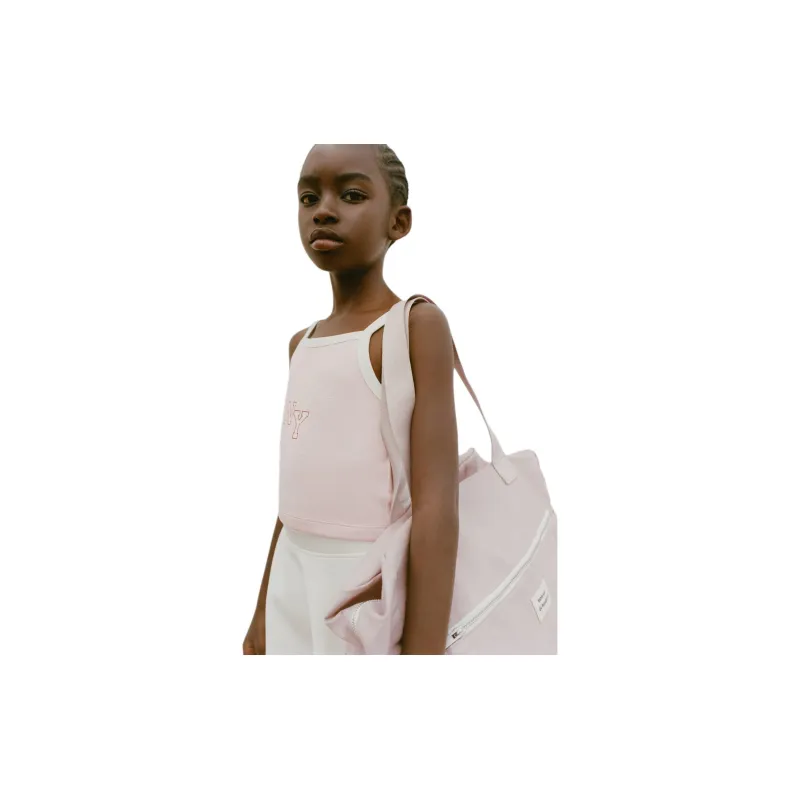 ZARA Cotton Bowling Ball Shoulder Bag Kids' Pink-6
