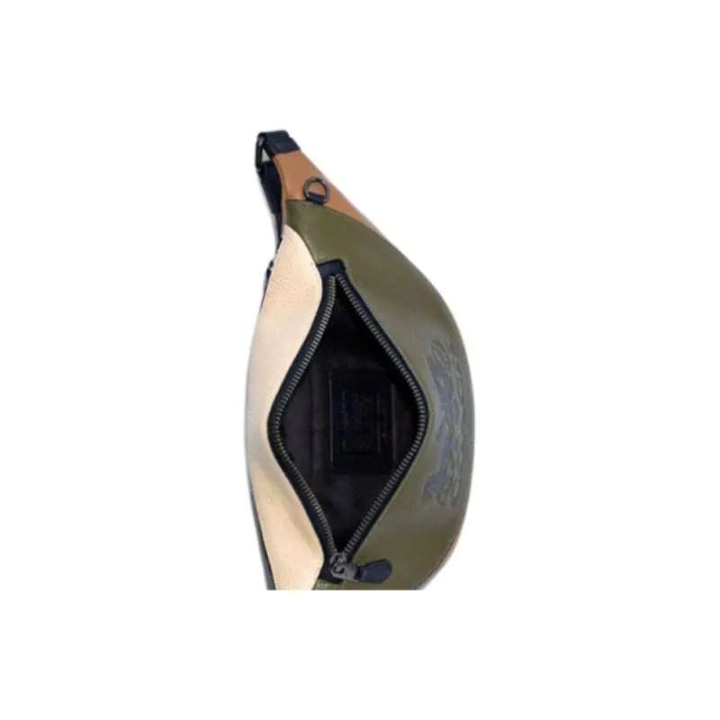 COACH Warren Crossbody Bag Fanny Pack Sling Bag Large Size Men's Brown Jasper Multicolor-4