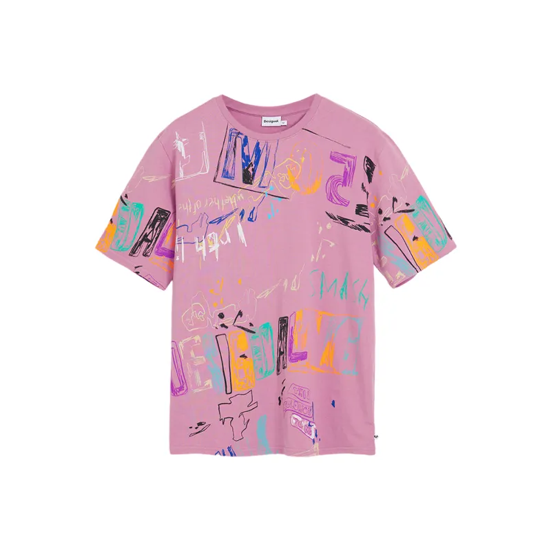 Desigual T Shirts Men Pink-0