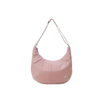 DESCENTE Polyester Crescent Bag Shoulder Bag Medium Size Women's Pink