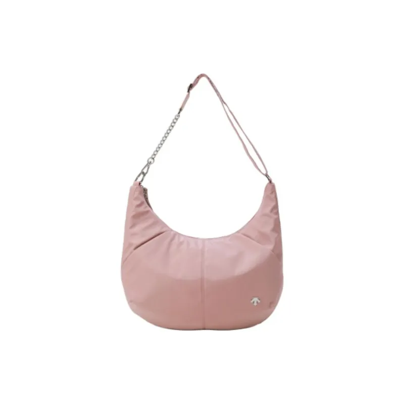 DESCENTE Polyester Crescent Bag Shoulder Bag Medium Size Women's Pink-0