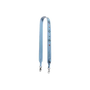COACH Straps Leather Bag Strap Women's Blue Gray