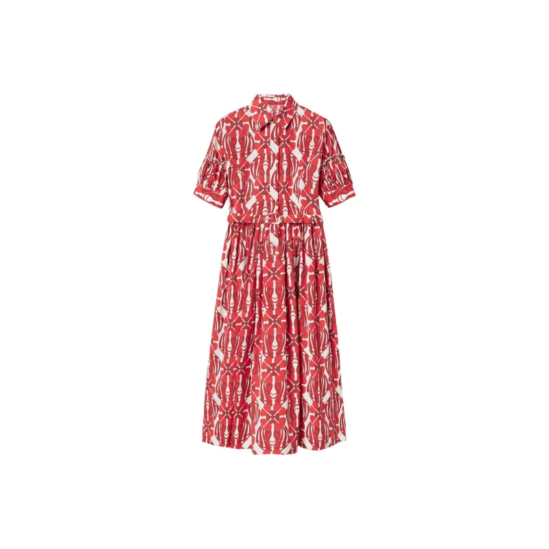 La DOUBLEJ. Short Sleeved Dress Women's Red-0