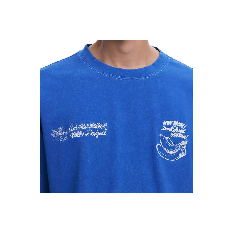 Desigual T Shirts Men Royal Blue-1