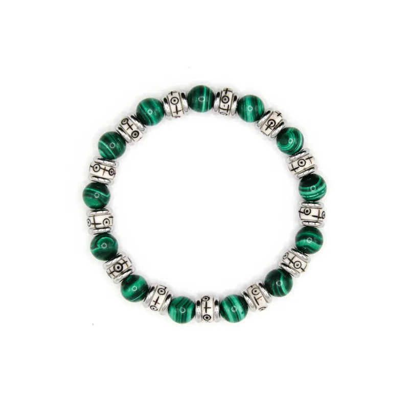 DRAGON LI Malachite Jade Bracelets Unisex-2