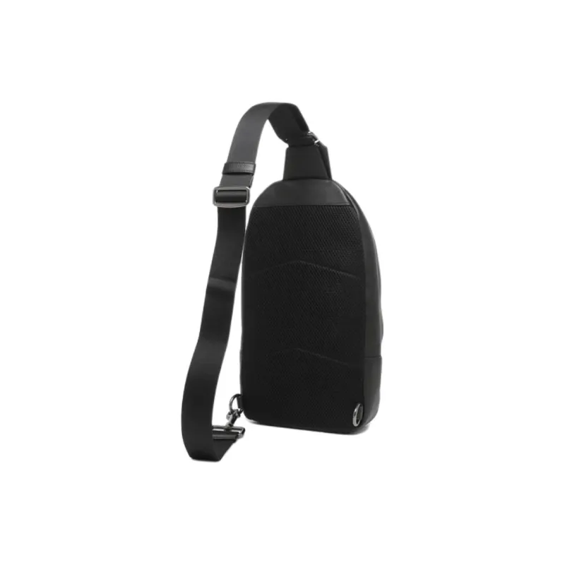 COACH Houston Cow Leather Crossbody Bags Sling Bags Small Size Men's Black-3