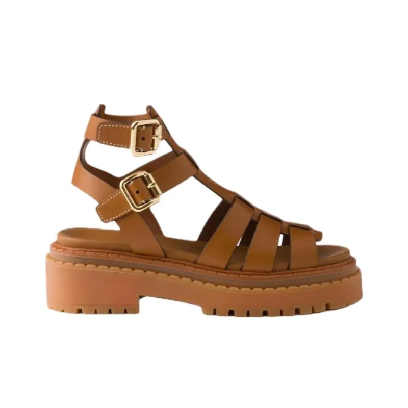PRADA Sandali Roman Sandals 5.5cm Women's Brown-1