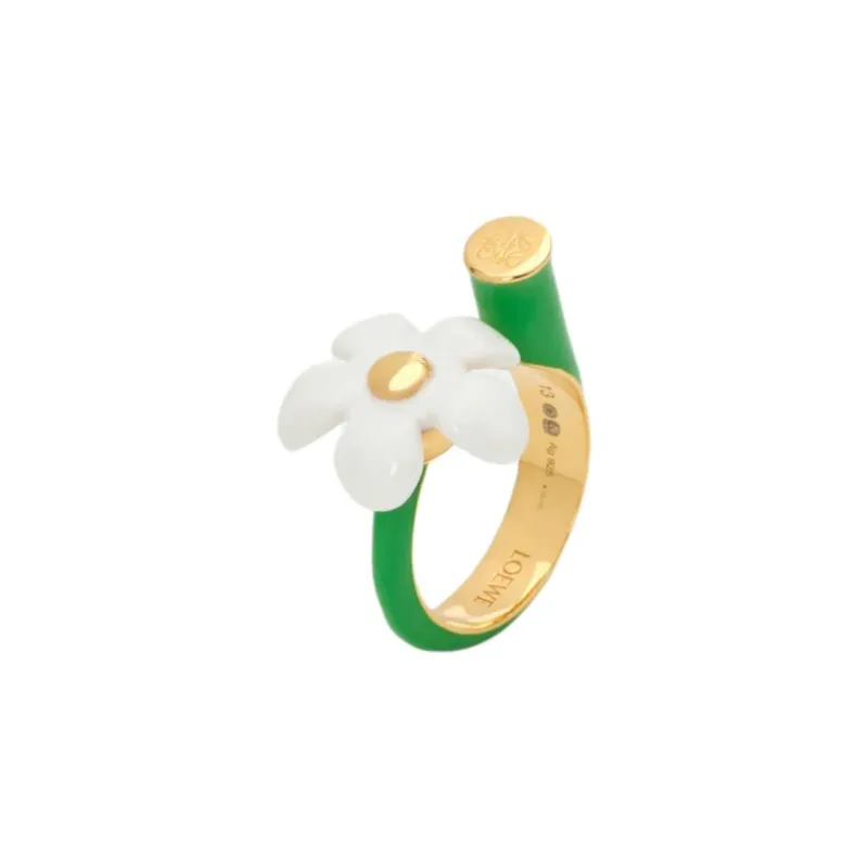 LOEWE Enamel, Sterling Silver, Gold Plated Rings Women's Gold-1